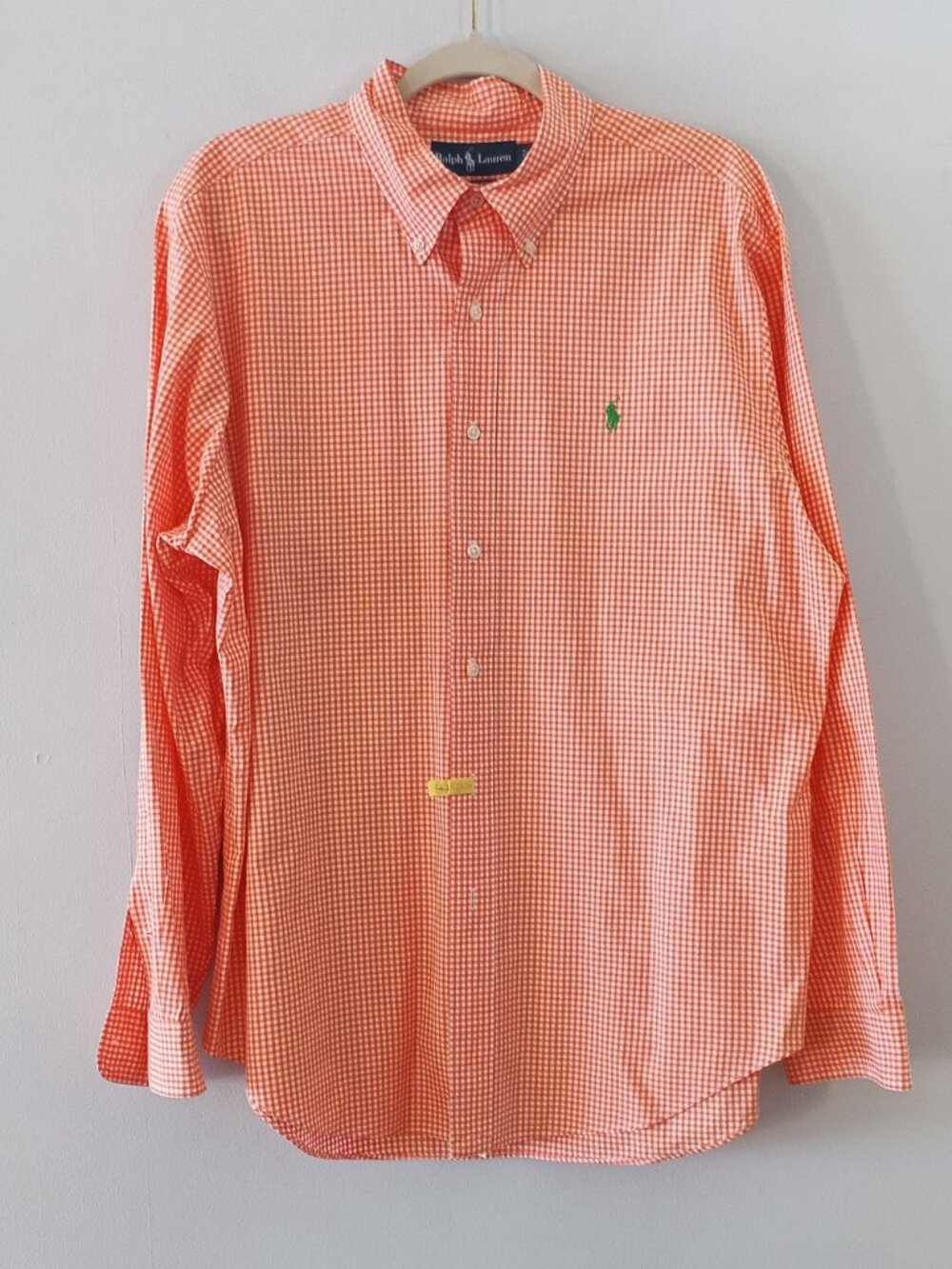 POLO RALPH LAUREN  orange check long sleeve shirt